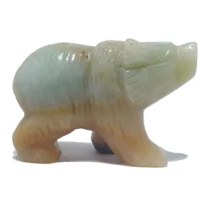 Amazonite Bear Spiritual Quest Cool Polar Water Animal Figurine