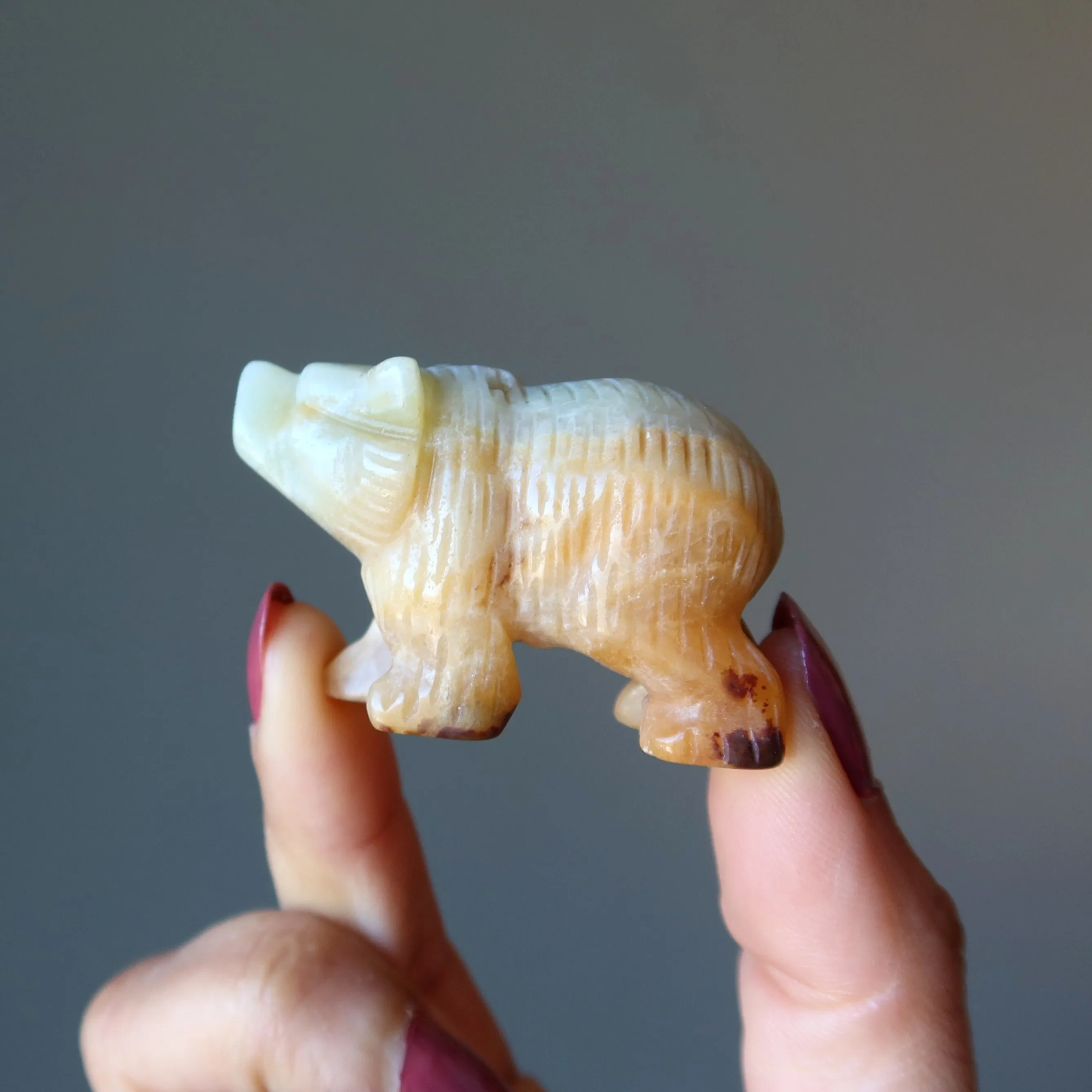 Amazonite Bear Spiritual Quest Cool Polar Water Animal Figurine