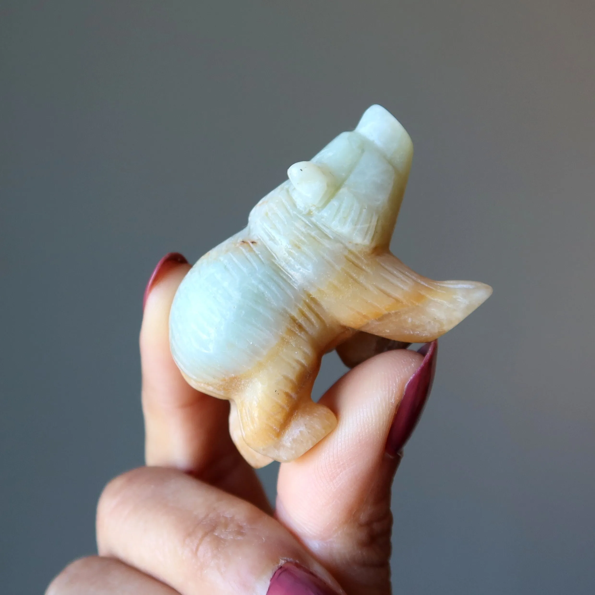 Amazonite Bear Spiritual Quest Cool Polar Water Animal Figurine