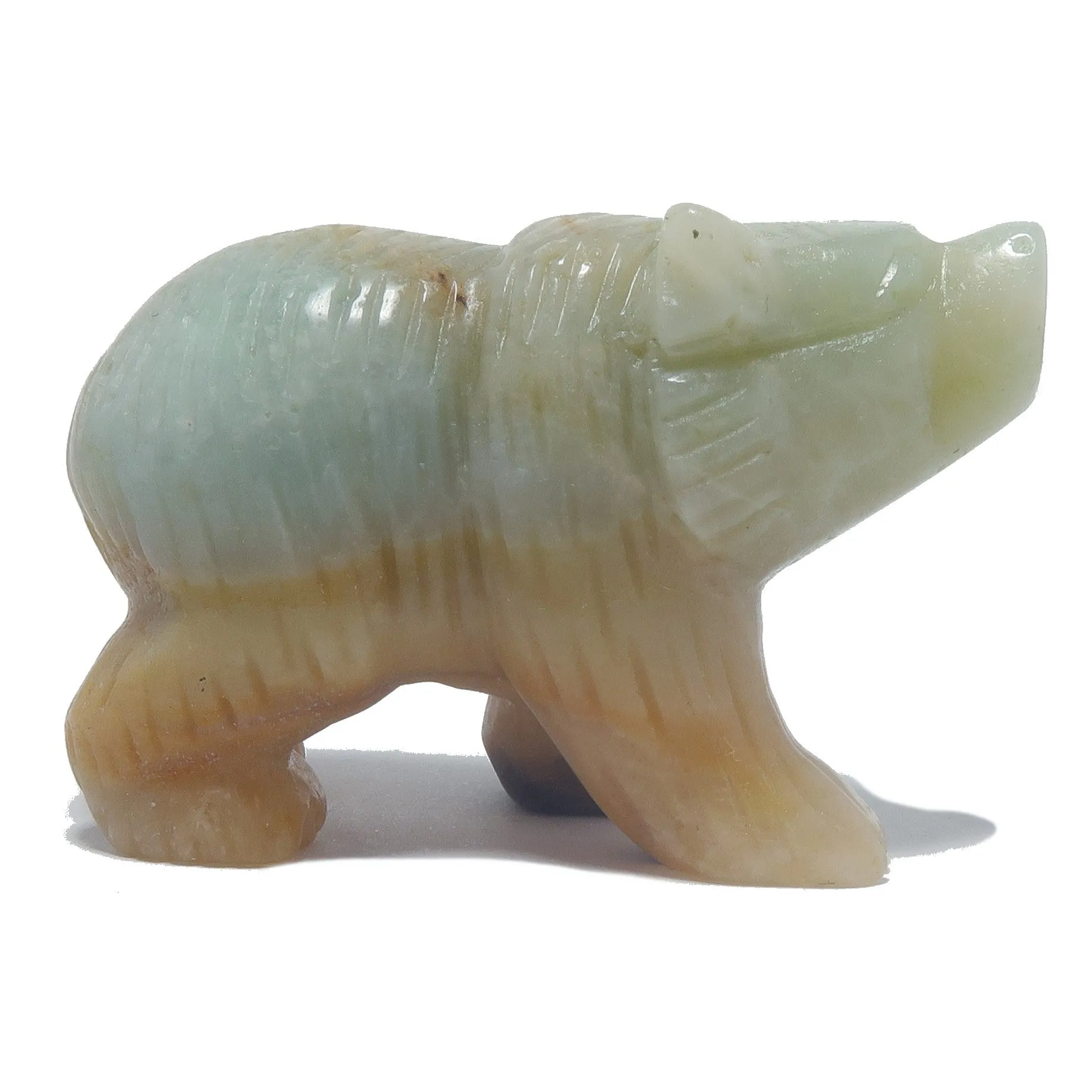 Amazonite Bear Spiritual Quest Cool Polar Water Animal Figurine