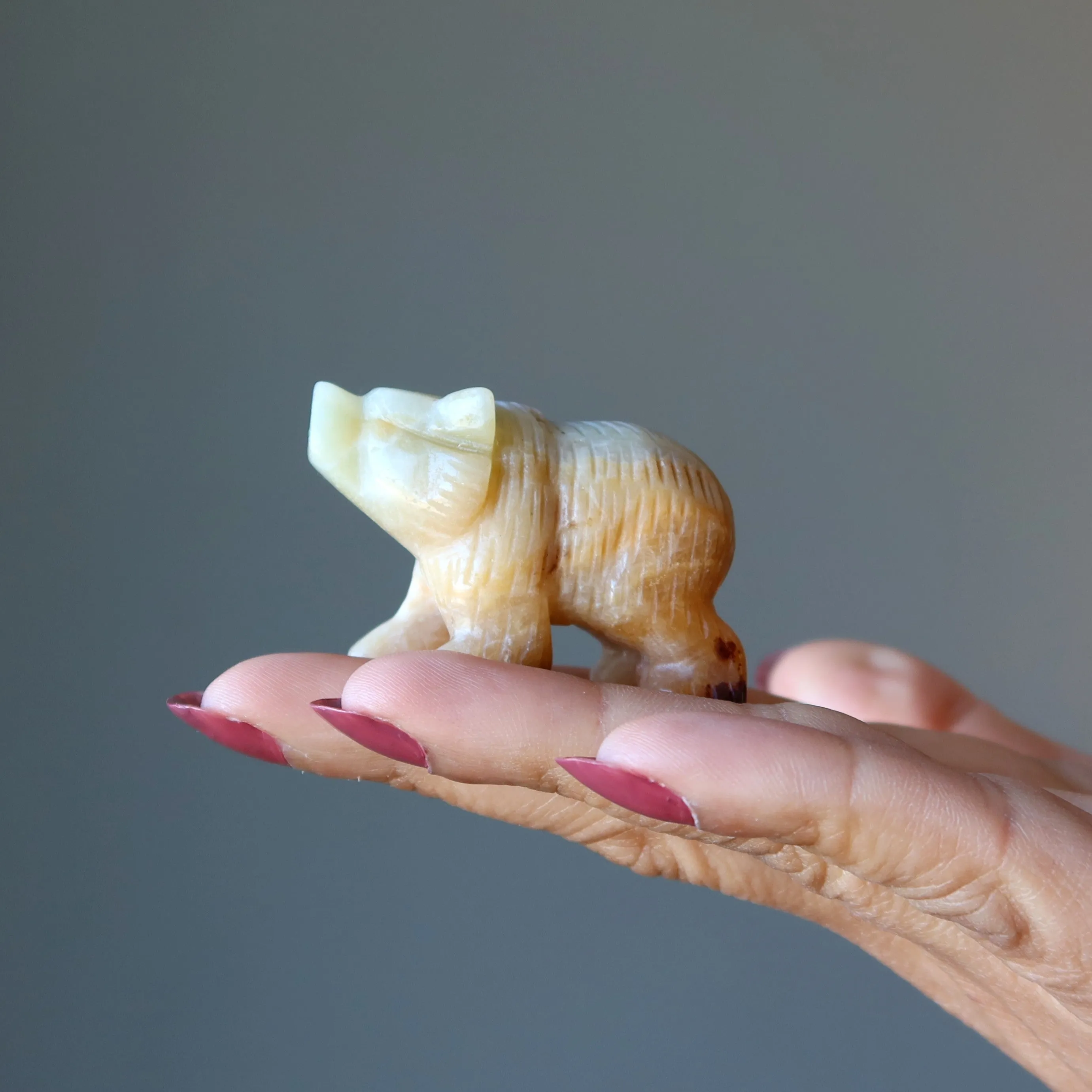 Amazonite Bear Spiritual Quest Cool Polar Water Animal Figurine