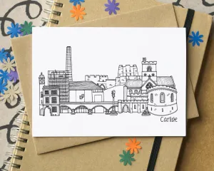 Carlisle Skyline Landmarks Greetings Card
