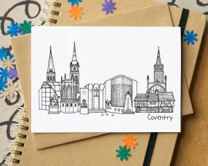 Coventry Skyline Landmarks Greetings Card