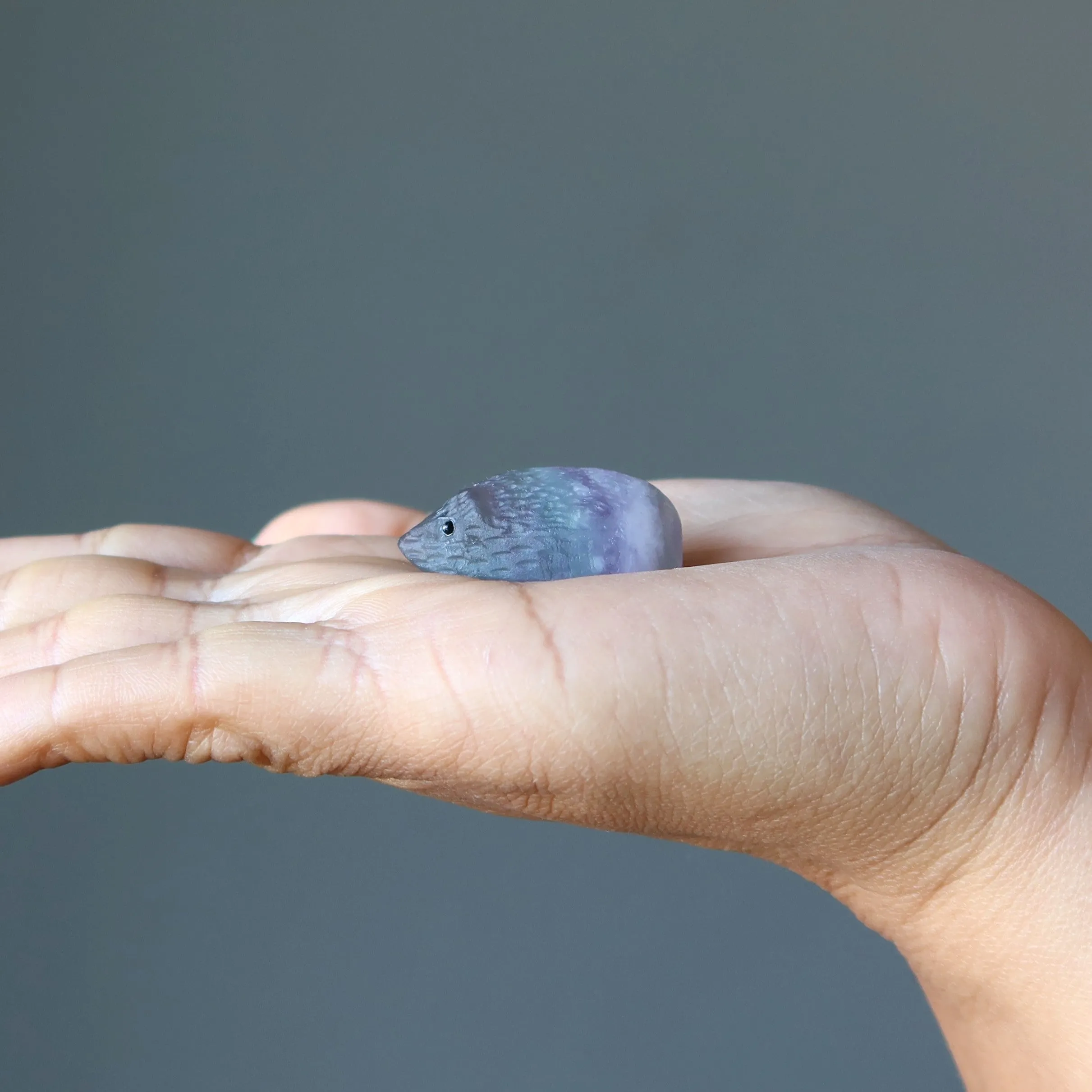 Fluorite Hedgehog My Best Friend Rainbow Animal Figurine