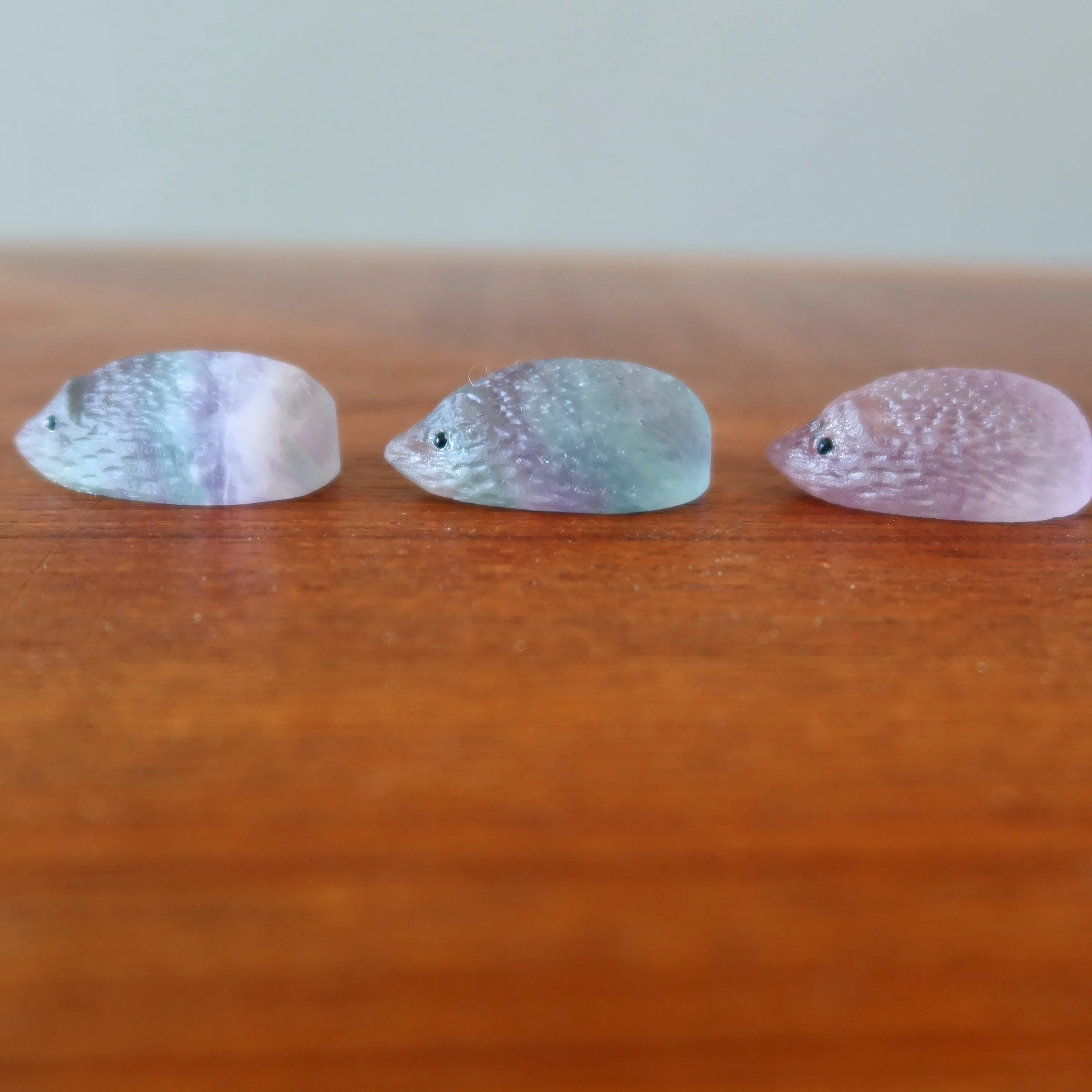 Fluorite Hedgehog My Best Friend Rainbow Animal Figurine