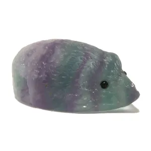 Fluorite Hedgehog My Best Friend Rainbow Animal Figurine