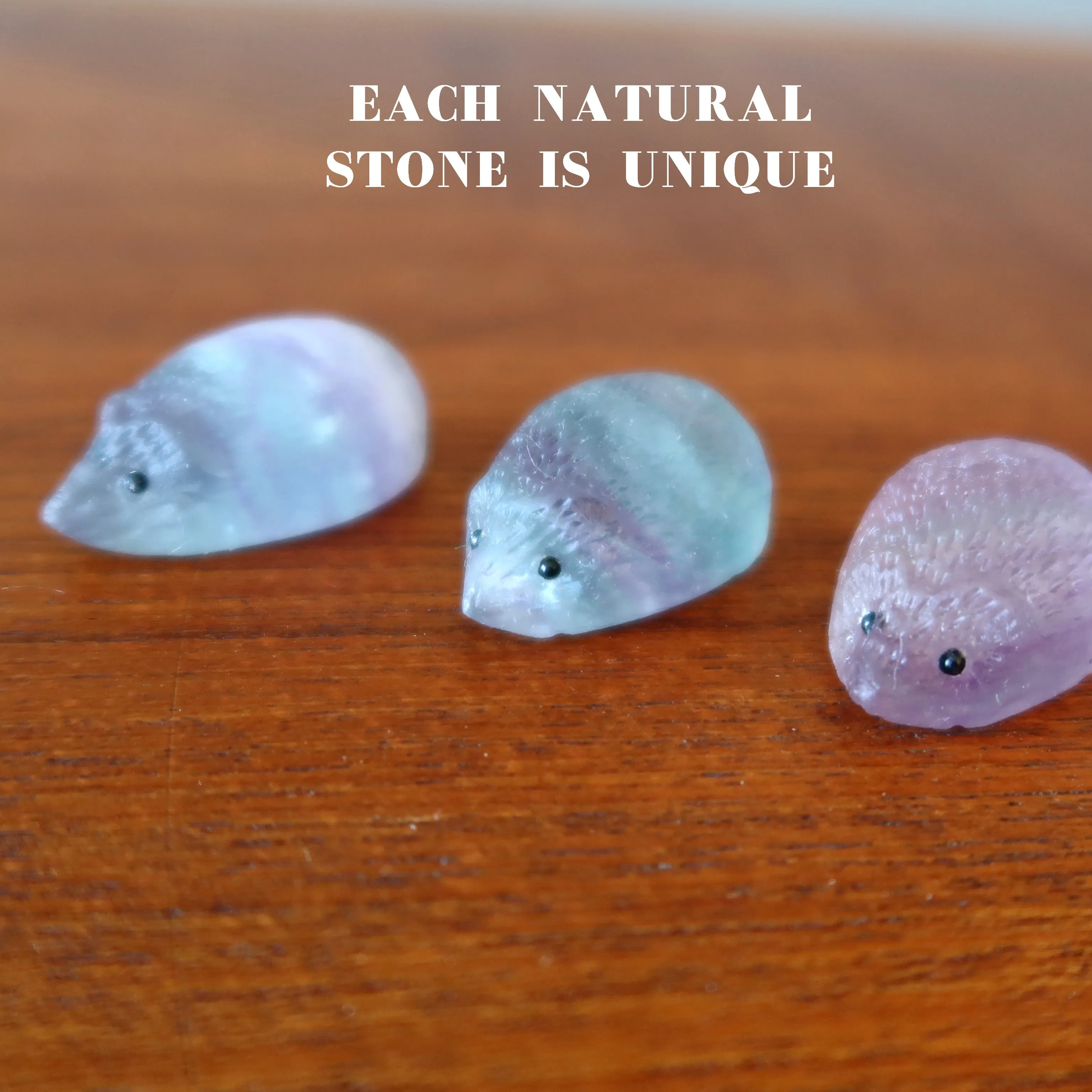 Fluorite Hedgehog My Best Friend Rainbow Animal Figurine