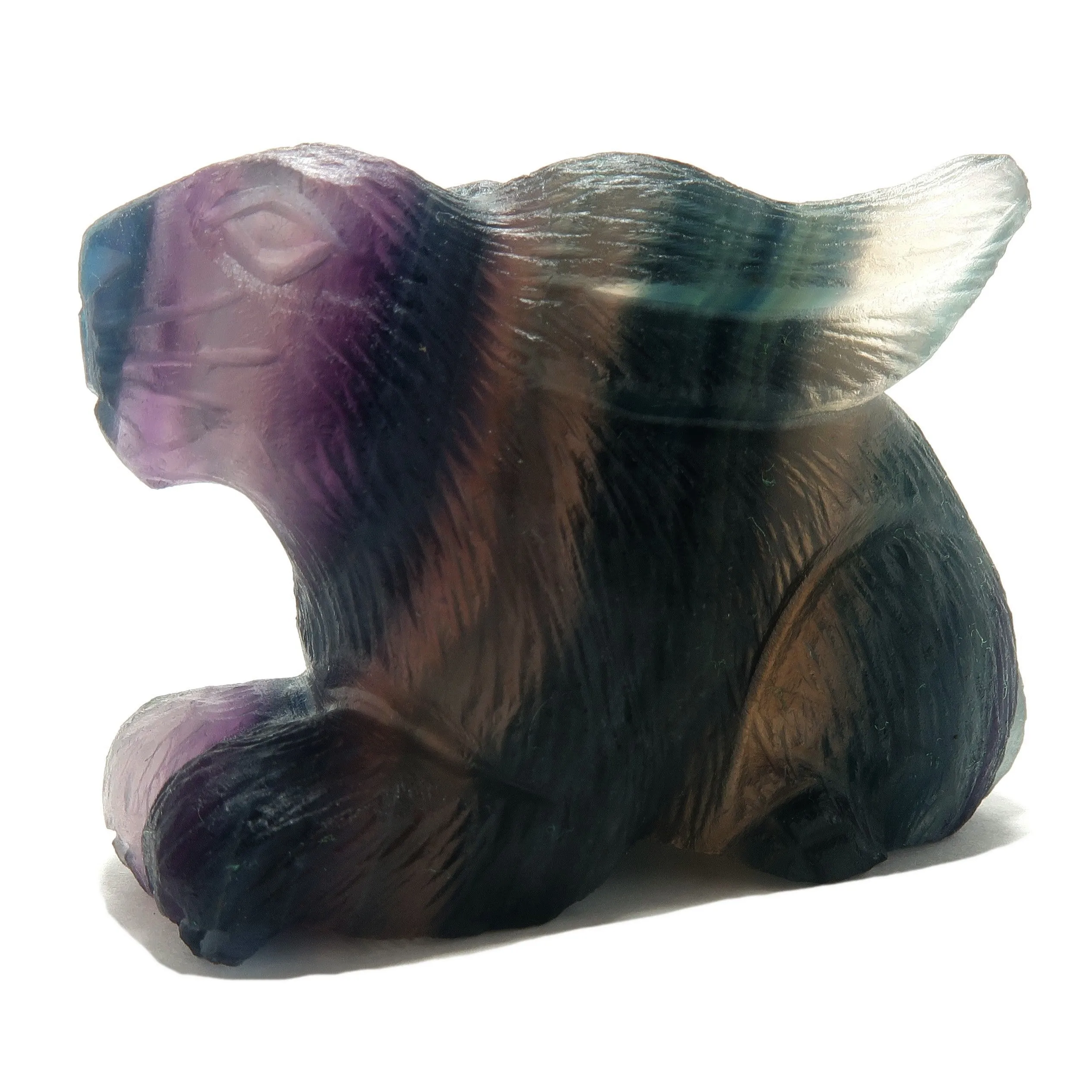 Fluorite Rabbit Hop to Healing Crystal Purple Animal Figurine