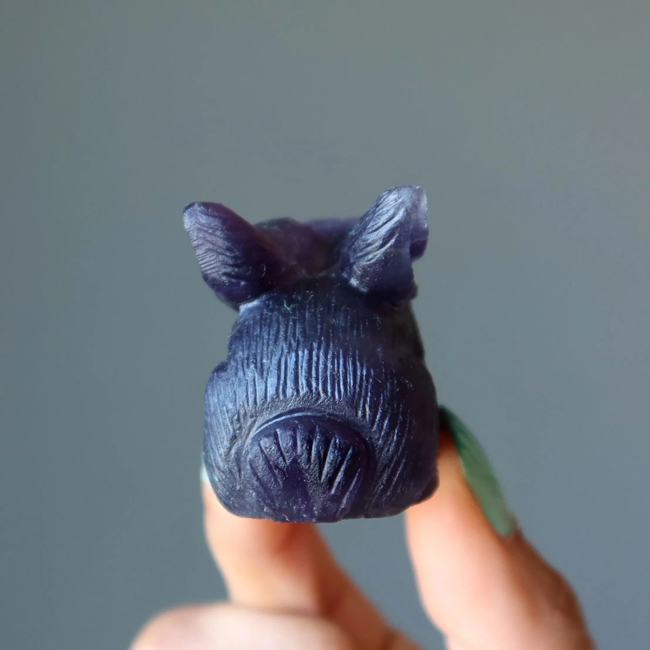 Fluorite Rabbit Hop to Healing Crystal Purple Animal Figurine