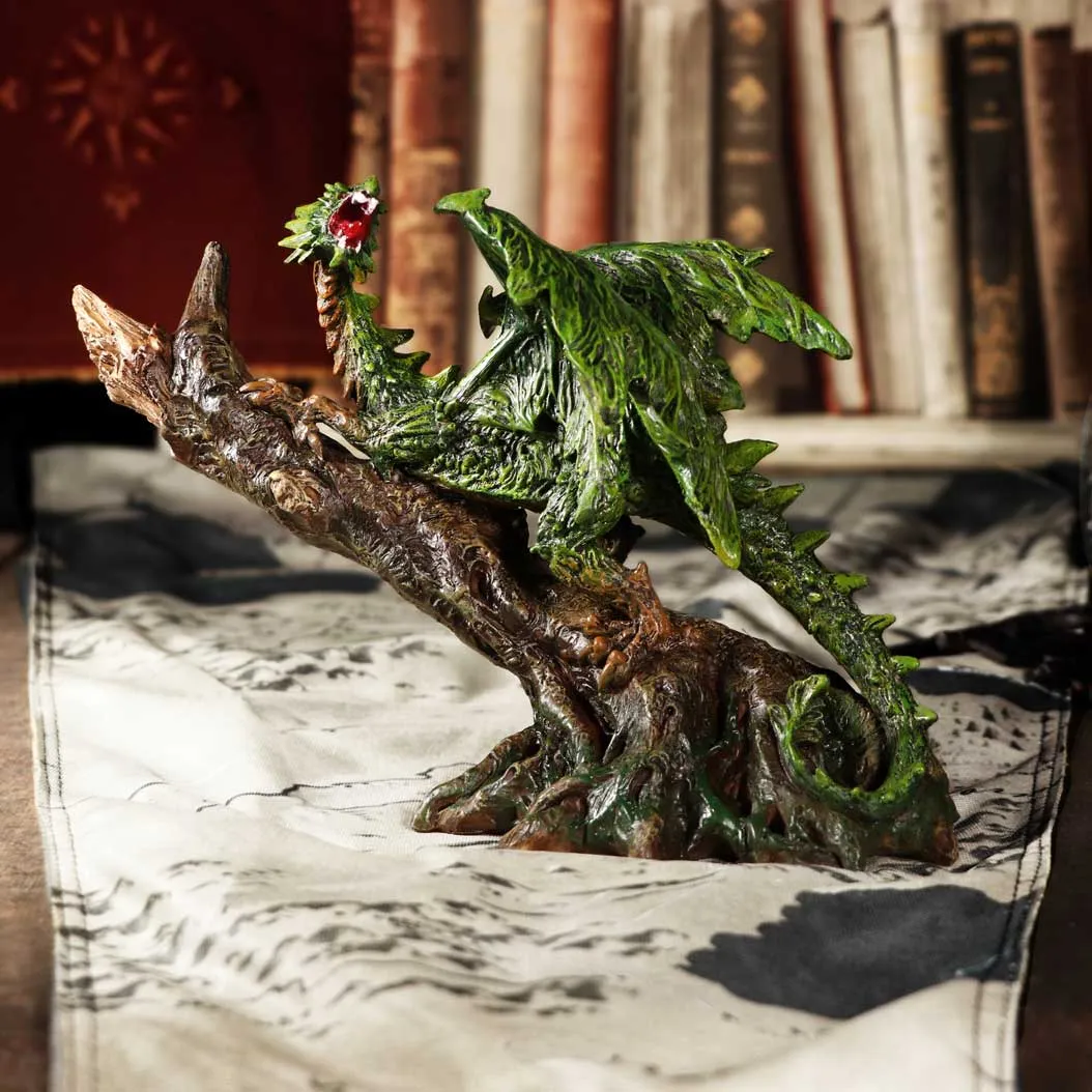 Forest Freedom 26.8cm Green Woodland Dragon Figurine