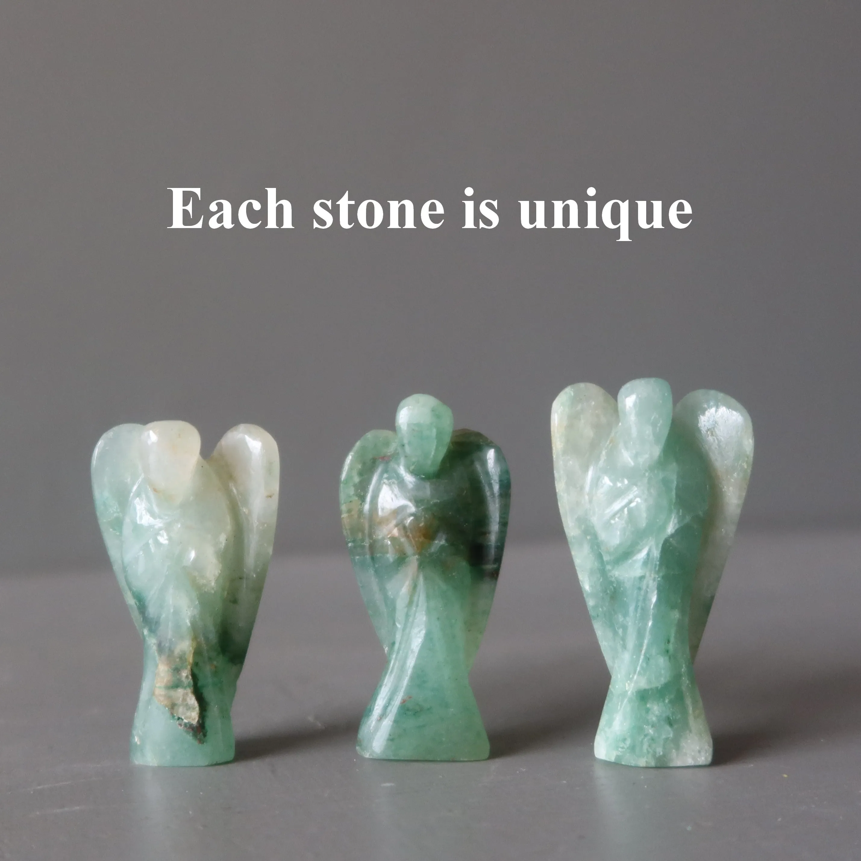 Green Aventurine Angel of Abundance Blessed Crystal Figurine