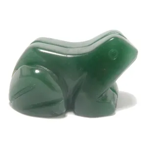 Green Aventurine Frog Leap of Faith Abundance Animal Statue