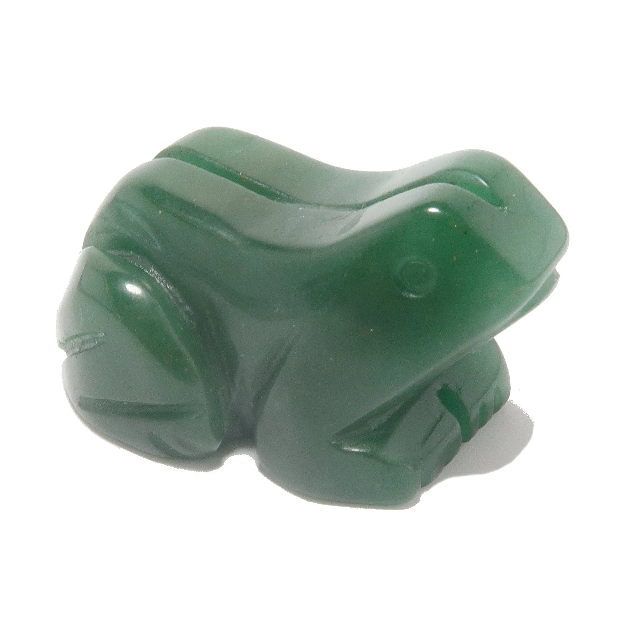 Green Aventurine Frog Leap of Faith Abundance Animal Statue