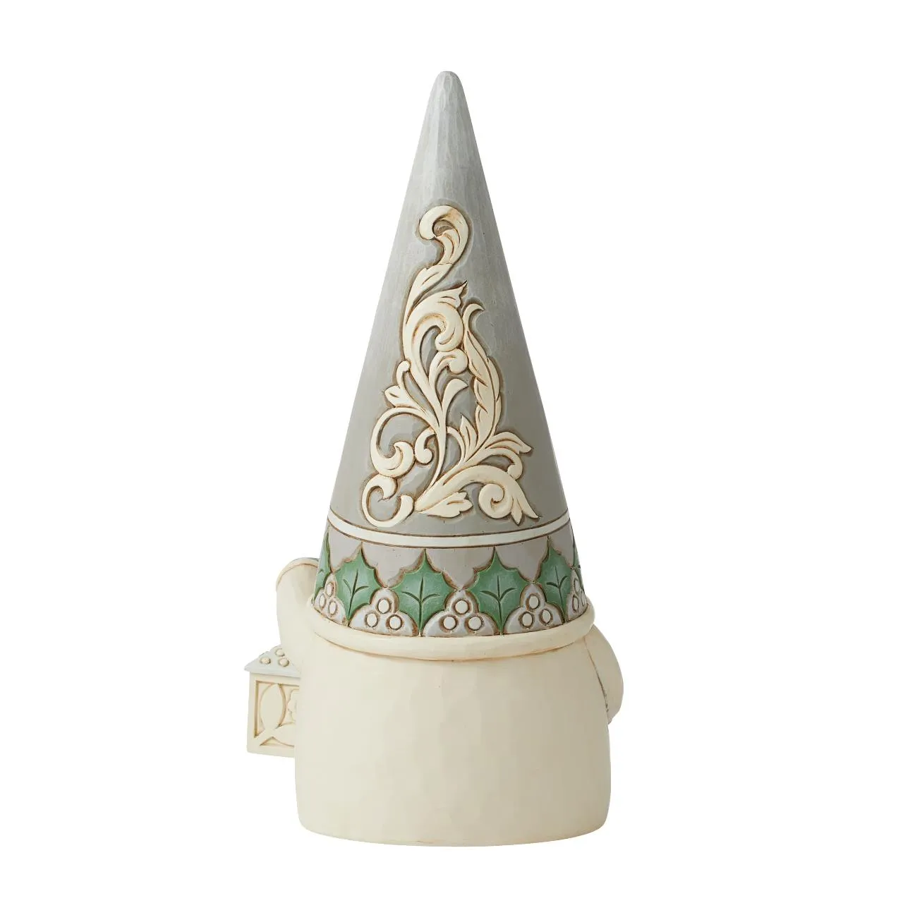 Heartwood Creek White Woodland Gnome with Lantern Statement Figurine