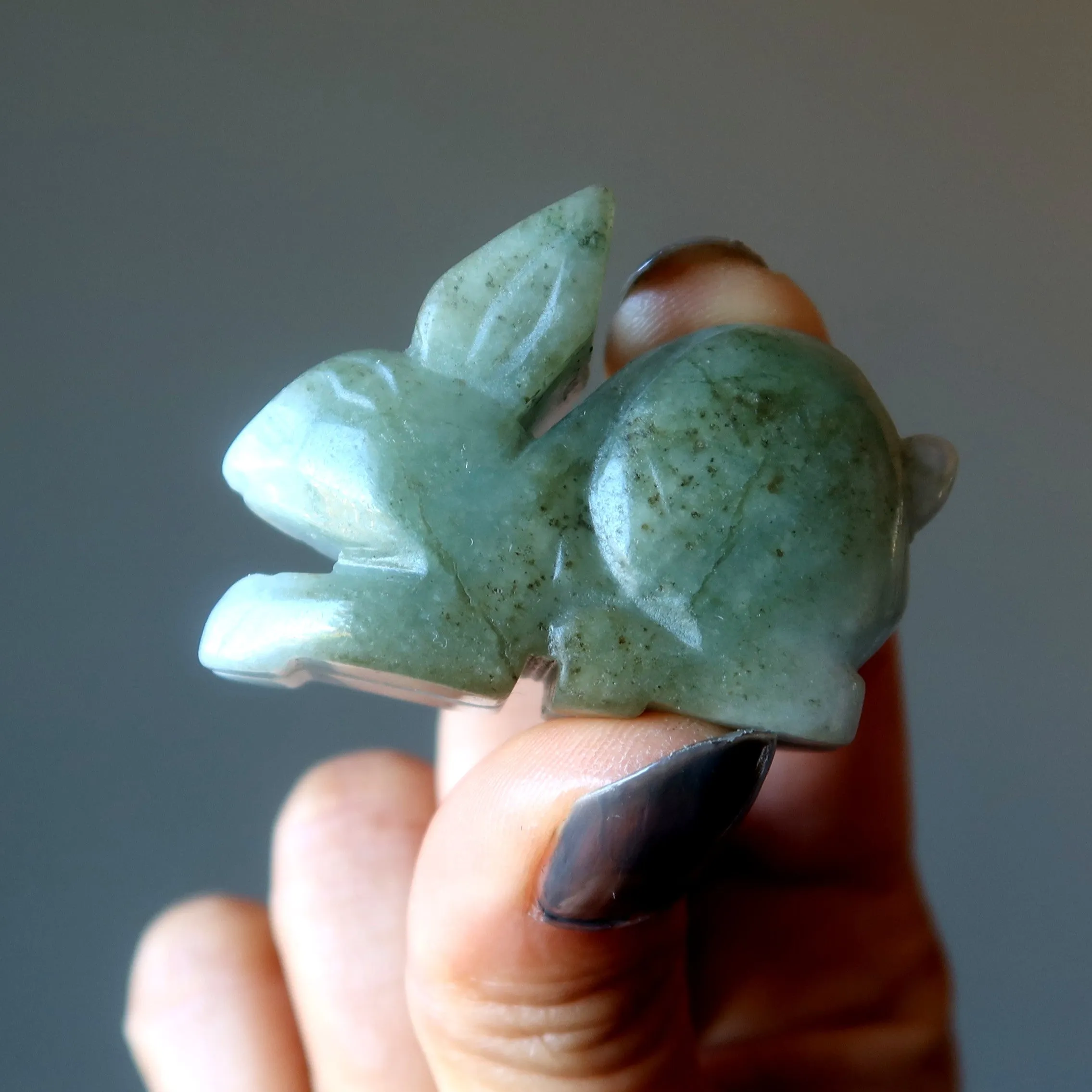 Jade Rabbit Get Lucky Bountiful Bunny Green Animal Figurine