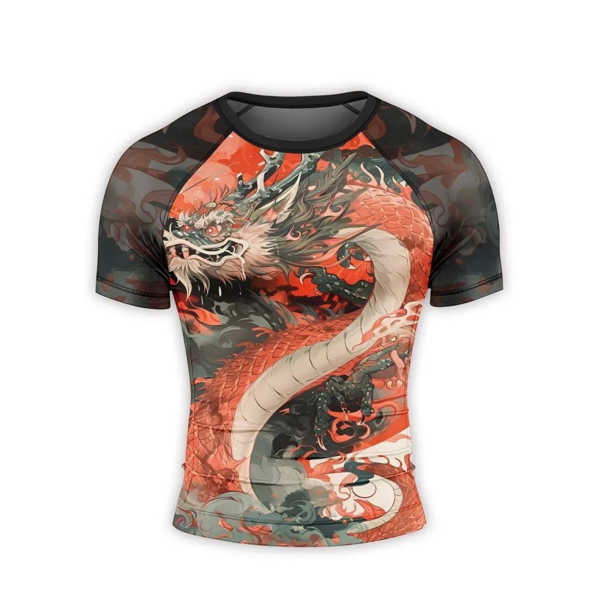 Rising Red Dragon Men's Short Sleeve Rash Guard