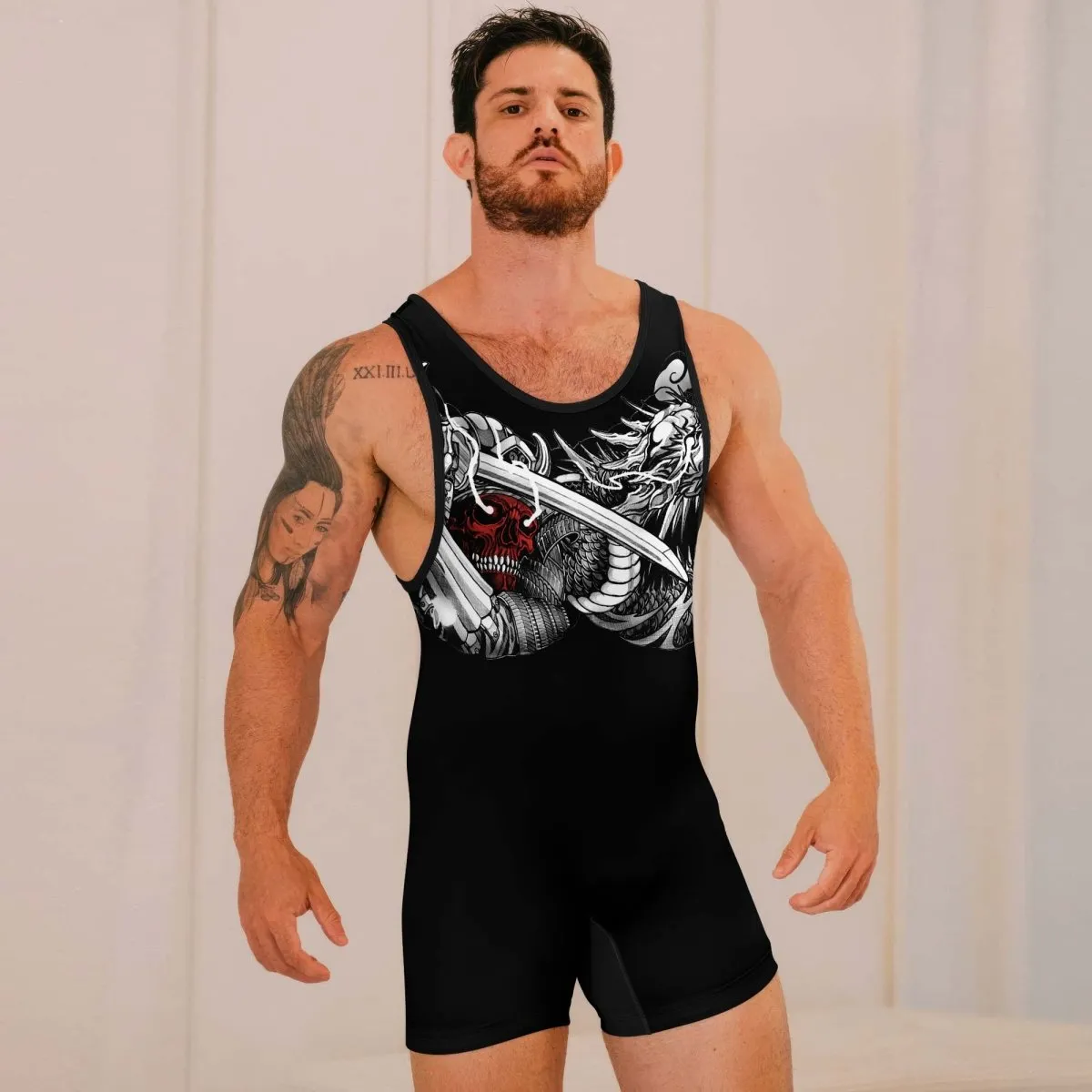 Samurai & White Dragon Wrestling Singlets