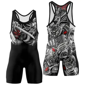 Samurai & White Dragon Wrestling Singlets