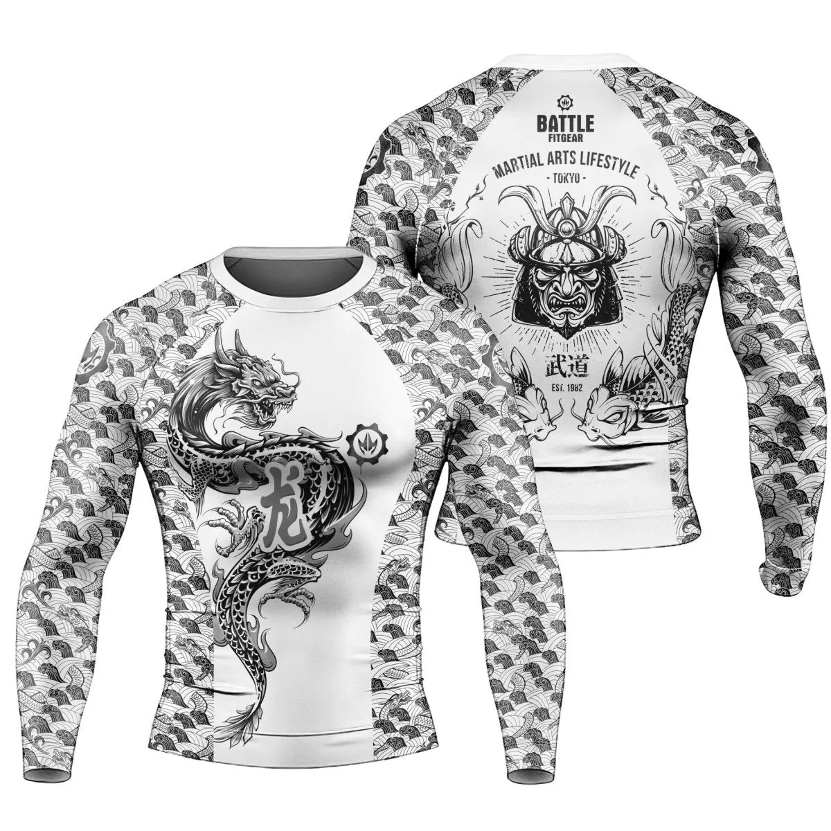Samurai Dragon Long Sleeve Rash Guard