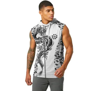 Samurai Dragon Sleeveless Pullover & Zip Hoodie