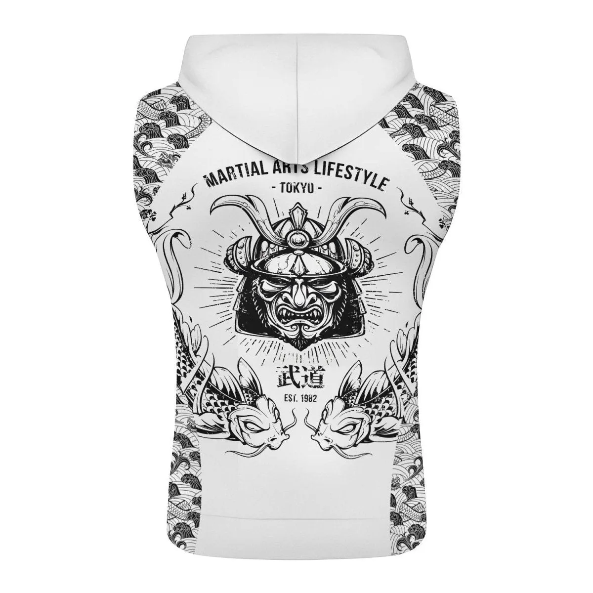 Samurai Dragon Sleeveless Pullover & Zip Hoodie