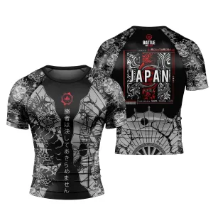 Samurai VS Dragon Men's Short Sleeve Rash Guard